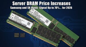Samsung and SK Hynix Signal Up to 70% Server DRAM Price Increases for 2026